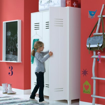 Locker 3 Door Gym Locker Wardrobe White