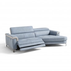 Jazz 3 Seater Sofa With Electric Recliner RHF Microfibre Fabric
