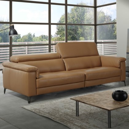 Jazz 3 Seater Sofa With Electric Recliner RHF Microfibre Fabric