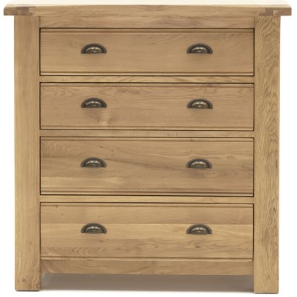Brid 4 Drawer Chest Of Drawers White Oak