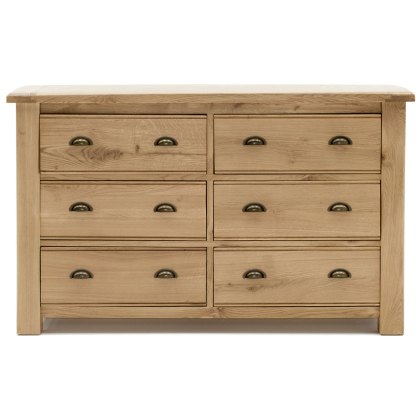 Brid 3 + 3 Drawer Chest Of Drawers White Oak