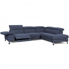 Alcantara 4 + Corner Sofa With 1 Electric Recliner LHF Fabric F20