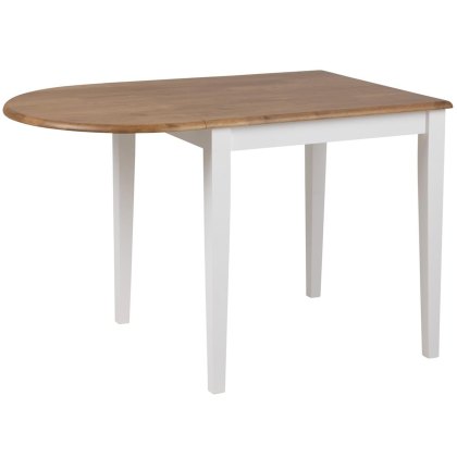 Brussels 2-4 Person Dining Table With Extension Leaf White & Oak