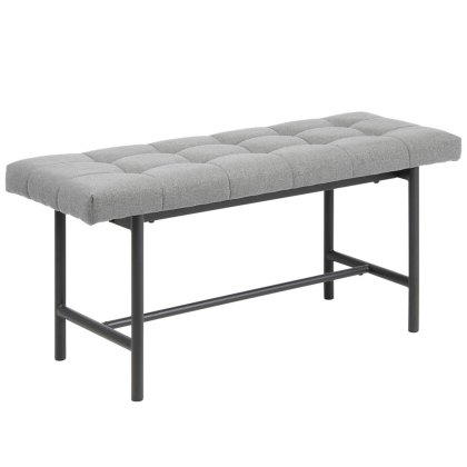 Stockholm 2 Person Dining Bench Fabric Grey