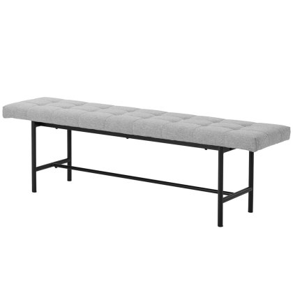Stockholm 3 Person Dining Bench Fabric Grey