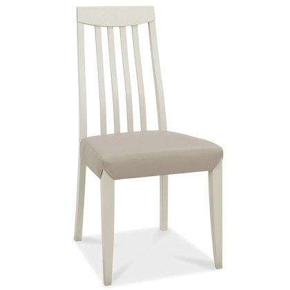 Canneto Tall Back Slatted Dining Chair With Faux Leather Seat Pad Grey Washed Oak Canneto Tall Back Slatted Dining Chair With Faux Leather Seat Pad Grey Washed Oak
