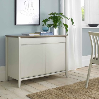 Canneto Grey Washed Oak & Soft Grey Narrow Sideboard