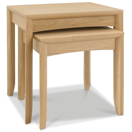 Canneto Oak Nest Of Tables (2) Canneto Oak Nest Of Tables (2)