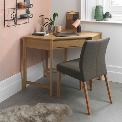 Canneto Oak Corner Desk