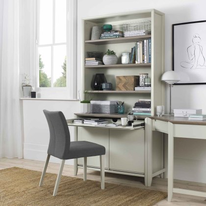 Canneto Grey Washed Oak & Soft Grey Wide Top Display Unit