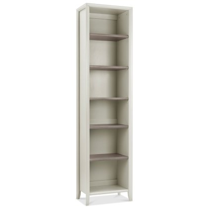 Canneto Grey Washed Oak & Soft Grey Narrow Bookcase Canneto Grey Washed Oak & Soft Grey Narrow Bookcase