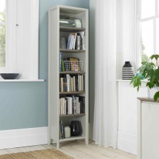 Canneto Grey Washed Oak & Soft Grey Narrow Bookcase