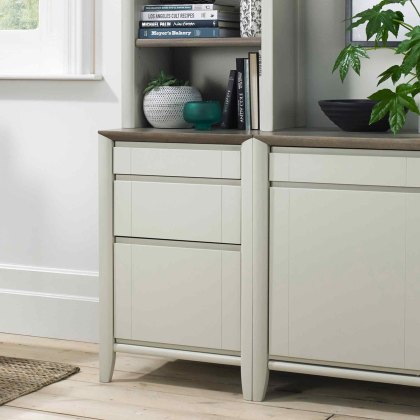 Canneto Grey washed Oak & Soft Grey 3 Drawer Filing Cabinet
