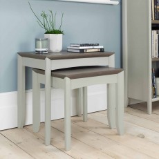 Canneto Grey Washed Oak & Soft Grey Nest Of Tables (2)