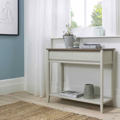 Canneto Grey Washed Oak & Soft Grey Console Table