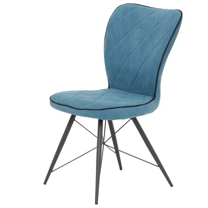 Emilio Dining Chair Teal Fabric Emilio Dining Chair Teal Fabric