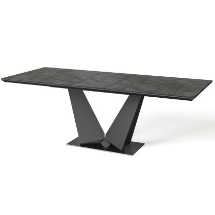 Westin 8-10 Person Dining Table Black & 4 Alexa Dining Chairs