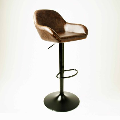 Chevy High/Low Gas Lift Bar Stool Faux Leather Chestnut Chevy High/Low Gas Lift Bar Stool Faux Leather Chestnut