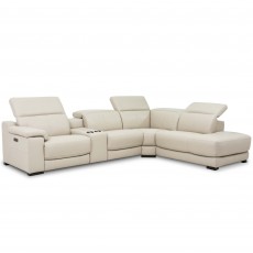Riccardo 4+ Seater Corner Sofa With Electric Recliner & USB Fabric