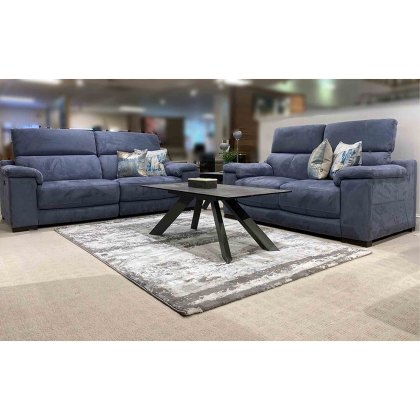 Riccardo 4+ Seater Corner Sofa With Electric Recliner & USB Fabric
