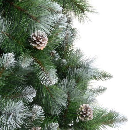 7ft/210cm Frosted Norwich Pine Christmas Tree Green & White