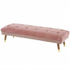 Victoria Long Bench Fabric Pink