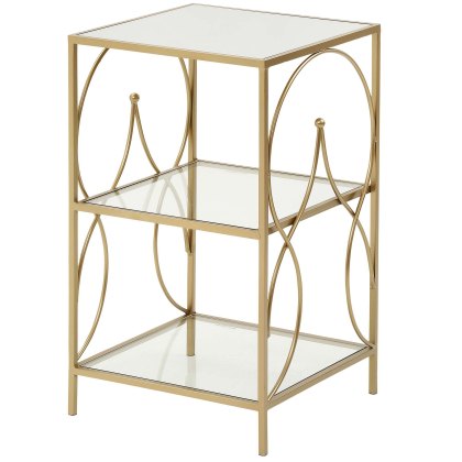 Maci Side/Lamp Table Gold Maci Side/Lamp Table Gold