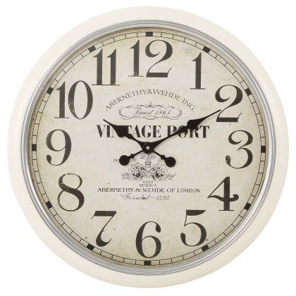 Vintage Port Clock Cream Vintage Port Clock Cream