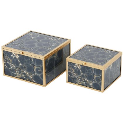 Accessory Box Navy (Set of 2) Accessory Box Navy (Set of 2)