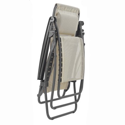 R Clip Batyline ISO Reclining & Foldable Sun Chair Siegle/Beige