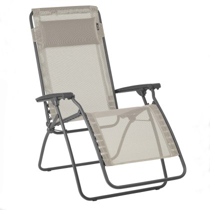 R Clip Batyline ISO Reclining & Foldable Sun Chair Siegle/Beige