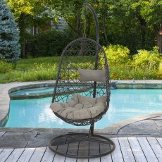 Bologna Hanging Outdoor Egg Chair Black