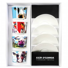 Eoin O'Connor Cappuccino Cups & Saucers 8 Piece Set