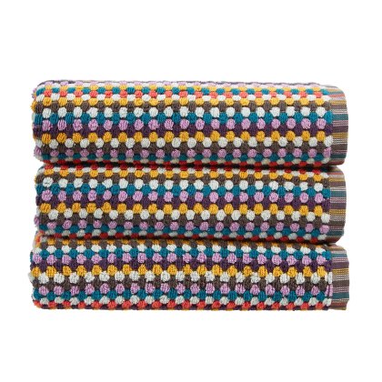 Carnaby Stripe Towel Multi Coloured (Multiple Sizes)