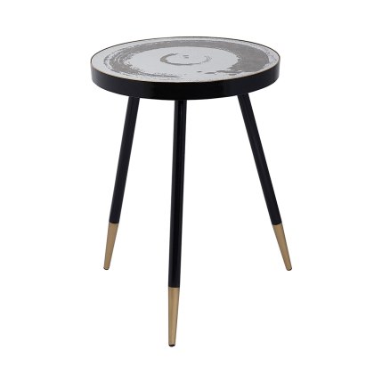 Bellatrix Side/Lamp Table Black & Gold Bellatrix Side/Lamp Table Black & Gold