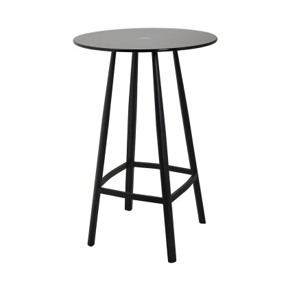 Blake High Table with Black Smoked Glass Top Blake High Table with Black Smoked Glass Top