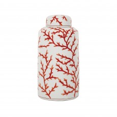 Mindy Brownes Lena 11" Jar Red & White