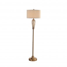 Fauna Floor Lamp Brass With Beige Shade