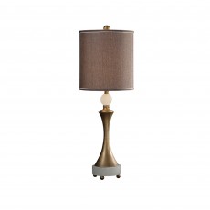 Mindy Brownes Nadetta Table Lamp Antique Gold With Brown Shade