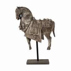 Chinese Horse Distressed Black