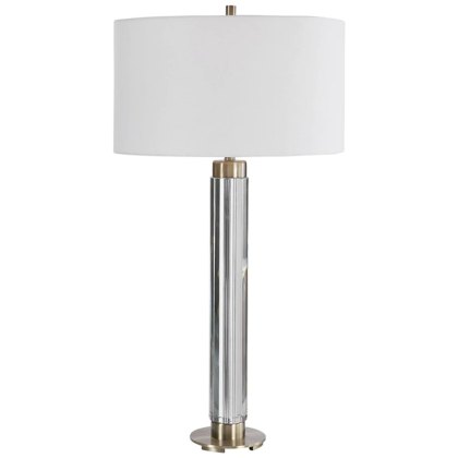 Davies Table Lamp Antique Brass With White Shade Davies Table Lamp Antique Brass With White Shade