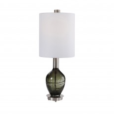 Aderia Table Lamp Sage Green With White Shade