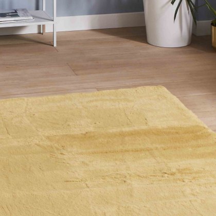 Teddy Rug Yellow (Multiple Sizes)