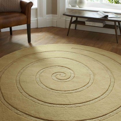 Spiral Rug Gold (Multiple Sizes)