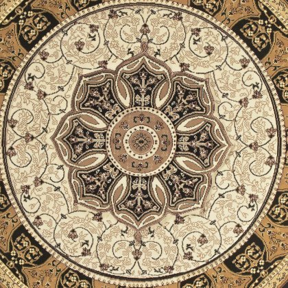 Heritage 4400 Circle Rug 150x150cm Black & Cream Heritage 4400 Circle Rug 150x150cm Black & Cream
