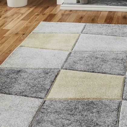 Brooklyn 22192 Rug Grey & Yellow (Multiple Sizes)