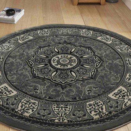 Heritage 4400 Circle Rug 150x150cm Silver