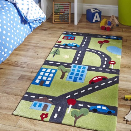 Hong Kong Kids 5179 Runner Rug 70x140cm Green