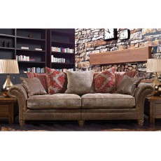 Hudson 4 Seater Sofa Option 1 Fabric & Leather
