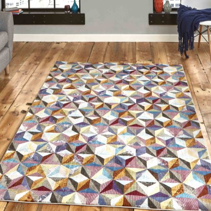 16th Avenue Diamonds 34A Rug Multi Coloured (Multiple Sizes)